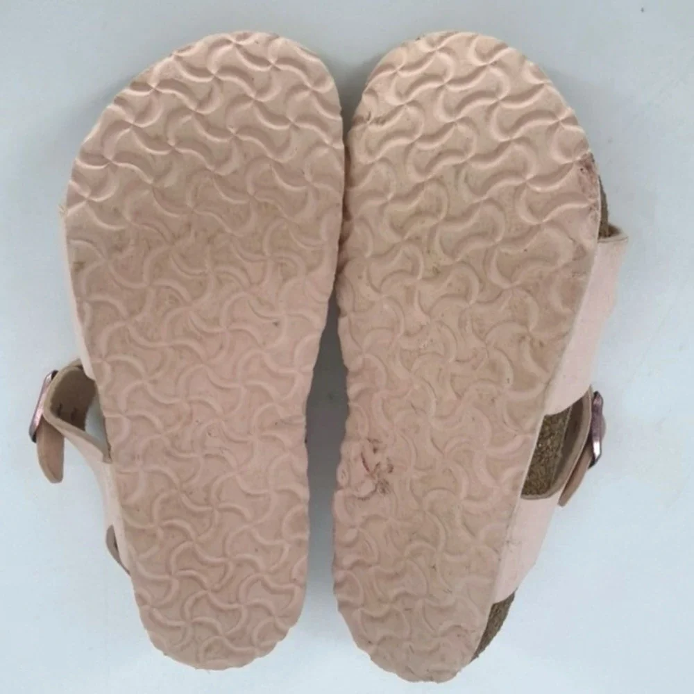 Birkenstock Rio Kids Metallic Pink Slingback Sandals Size 30 L12‎
